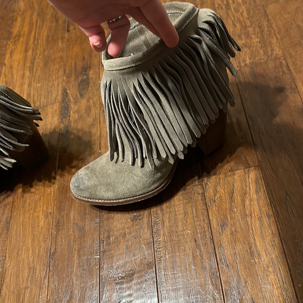 Fringe grey Frye booties